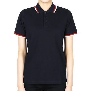 MONCLER モンクレール キッズ ワッペン パッチ 配色 ポロ 半袖 (ネイビー) 8A00002 89ALK 778 12,14A 128666670 [P]