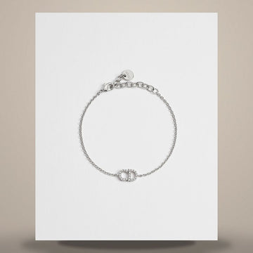 Dior Clair D Lune Bracelet Silver Finish Metal & Sparkling Crystal B3107WOMZI_D009 158713416 [P]
