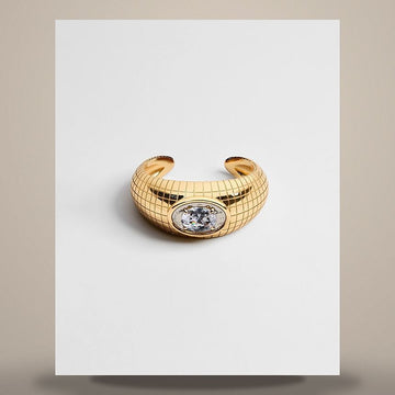 Dior Rocks Cuff Bracelet Gold Finish Metal & Sparkling Crystal 158713420 [P]