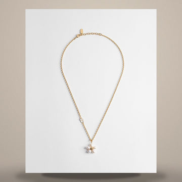 Dior Riviera Brush and Bloom Necklace Gold Finish Metal & Freshwater Pearl N3816WOMFW_D301 158713432 [P]
