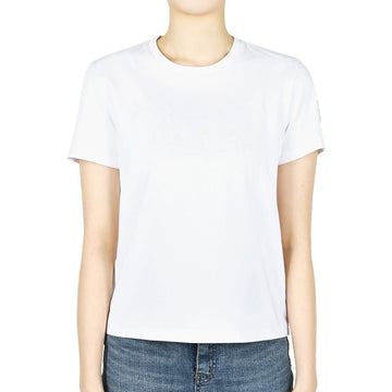 Moncler Women's Calligraphy Logo Patch Short Sleeve (White) 8C00015 89AUG 00A 124510320 [P]