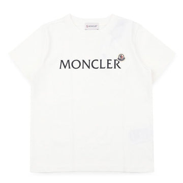 Moncler Kids Lettering Print Patch Short Sleeve (White) 8C00010 89AFV 034 8,10A 154483935 [P]