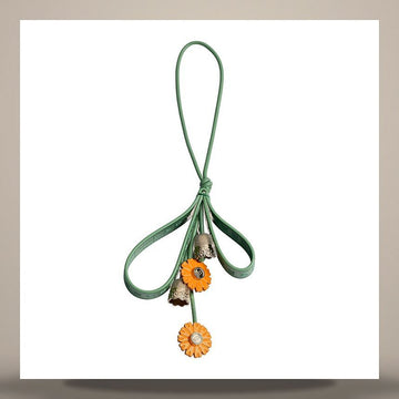 DIESEL Jardin des Atelier Dior Bag Charm Gold Finish Metall, Grün & Orange Kalbsleder 158713618 [P]