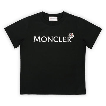 MONCLER モンクレールキッズレタリングロゴワッペン半袖(ブラック) 8C00003 89AFV 999 8,10A 93402244 [P]