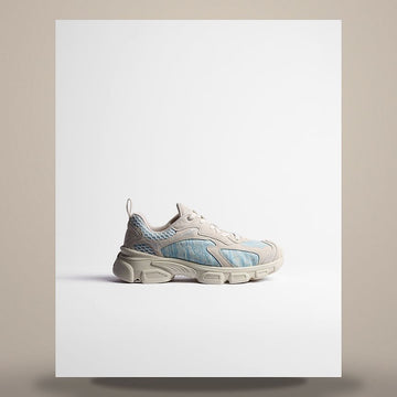 DIOR Vibe Sneakers Weiß & Blau Wildleder Kalbsleder, Oblique Gewaschene Leinen KCK552LOS_S60W 158713453 [P]