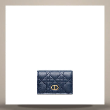 DIOR Glycine 財布 ディープオーシャンブルー サフィアーノ カーフレザー S5132UWHC_M66B 158713461 [P]