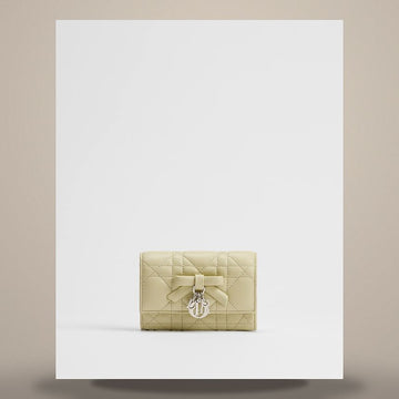 DIOR レディ グリシン 財布 バニラ カナージュ ラムスキン 158713471 [P]