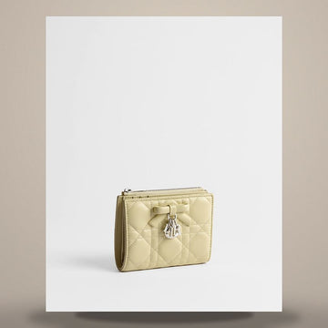 Dior Lady Dalia Wallet Vanilla Cannage Lambskin S2605PUQA_M88U 158713474 [P]