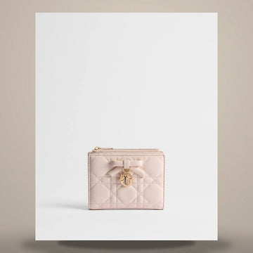 Dior Lady Dalia Wallet Ballet Pink Cannage Lambskin S2605OUQA_M31N 158713475 [P]