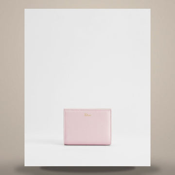 Dior Medallion Begonia Wallet Rose Thunder & Gray Pietro Grained Calfskin 158713477 [P]