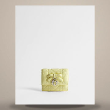 Dior My Hibiscus Wallet Mimosa Cannage Lambskin 158713504 [P]