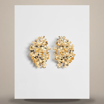 Dior Riviera Hortensia Earrings Gold Finish Metal E4749WOMMT_D300 158713536 [P]