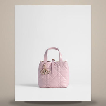 DIESEL Reversibles vertikales Tote-Bag klein in zwei Tönen Crème & Rosé Tandre Makrokanäuge aus feinem Kalbsleder 158713556 [P]