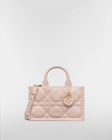 DIESEL Mini-Tasche Book Tote in Powder Pink mit Makrokanage aus Kalbsleder (21,5 x 13 x 7,5 cm) 158713563 [P]