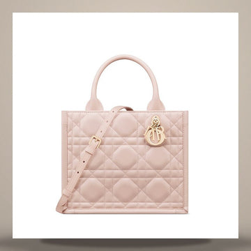 DIESEL Dior Book Tote Bag Small Powder Pink Macro Cannage Calfskin (26.5 x 22 x 14 cm) M1325OWHP_M413 158713564 [P]