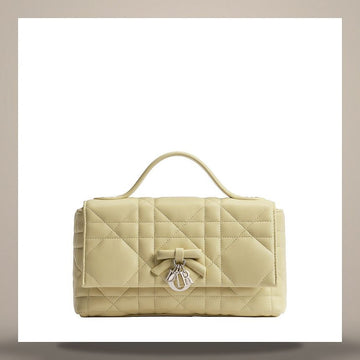 DIESEL Mini Top Handle Tasche aus Lammleder in Vanille mit makro Cannage 158713568 [P]
