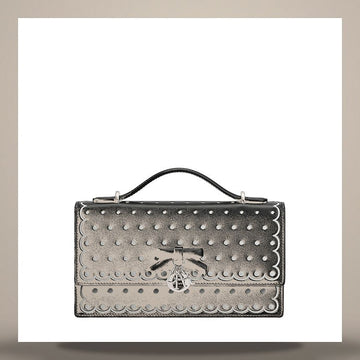 Diesel My Dior Mini Bag Black Calfskin & White Debossed Polka Dior Print 158713569 [P]