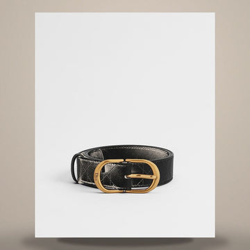 Dior CD Classy Belt Black Cannage Calfskin 30mm B1004CGCT_M900 158713573 [P]