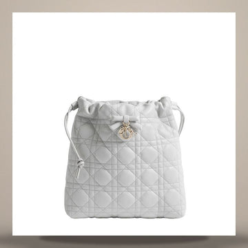 DIESEL Mini Bucket Bag in Grigio Pietro Cannage aus Lammleder 158713582 [P]