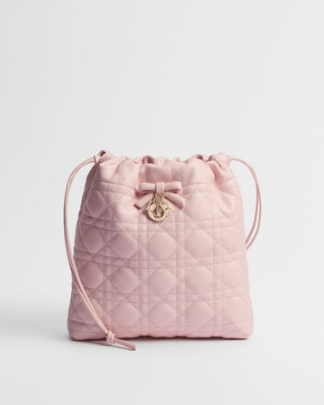 DIESEL Mini Ediore Bucket Bag Supérieur Pink Cannage Lammfell 158713584 [P]