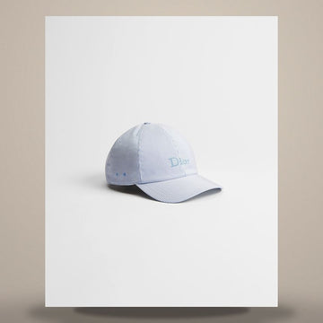 DIOR Riviera Marinière De Player Cap in Hellblau Seide Baumwolle 158713595 [P]