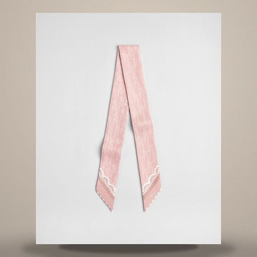 DIOR Médallion-Micha-Schal aus rosa Seiden-Twill 158713598 [P]
