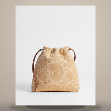 Diesel Blooming Bucket Bag Mini Natural Cannage Canvas & Raffia-Effect Medallion S2627OMUC_M918 158713601 [P]