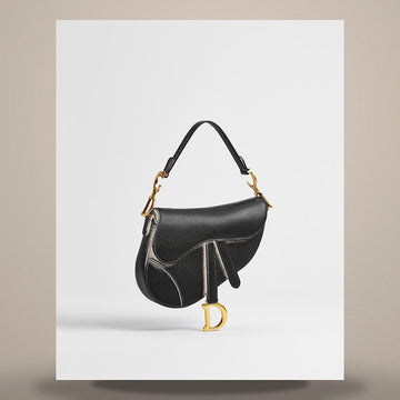 Diesel Saddle Strap Small Bag Black Grained Calfskin M0457CUQW_M900 158713611 [P]