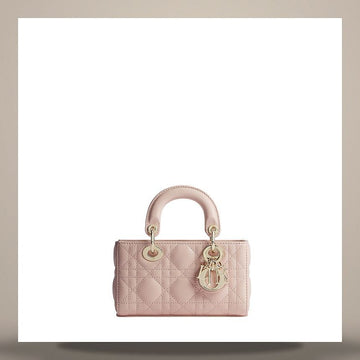 DIESEL Lady D-Joy Mikro-Bag Pulver Rosa Cannage Kalbsleder 158713620 [P]