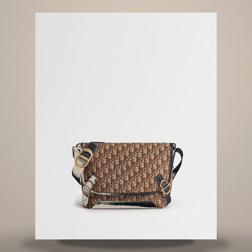 DIESEL Jet Flap Messenger Bag Small Braun Dior Oblique Jacquard 158713634 [P]