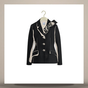 DIOR Bar Jacket Schwarz Wolle Seide 158713639 [P]