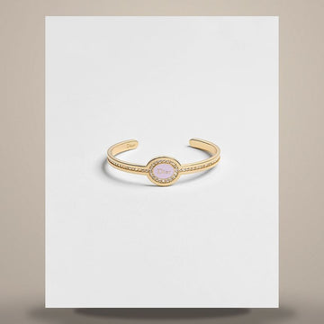 Dior Core Bangle Gold Finish Metal, Crystal, Rose Tanned Lacquer B4006WOMLQ_D25K 158715012 [P]