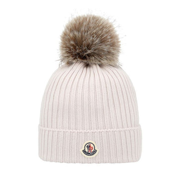 Moncler Logo Patch Pom Pom Kids Beanie (Adult Size Available) 152195130 [P]