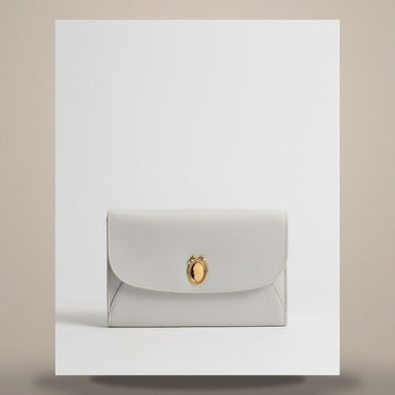 DIOR メダリオン エンベロップ ストラップ ポーチ グリ ピエトロ & カーキ グレイン カーフスキン S2223QGME_M57G 158715039 [P]