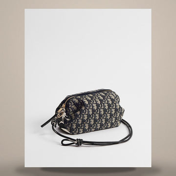 DIOR Bogen-Tasche Blau Oblique Jacquard 158715045 [P]