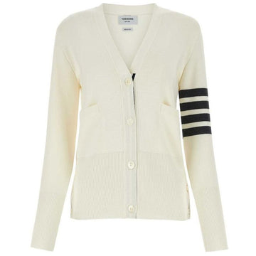 Thom Browne Milan Classic V-Neck Wool Cardigan White 54756012 [P]