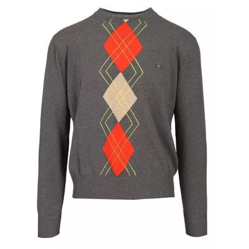 Vivienne Westwood Argyle Round Neck Cotton Knit 146979521 [P]