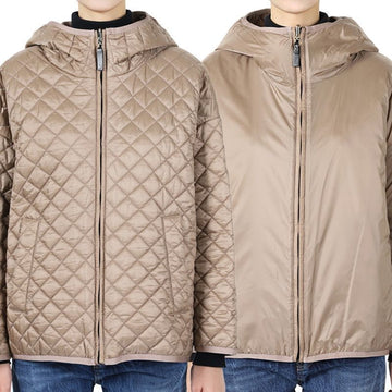MaxMara Women’s The Cube Leo Reversible Hooded Padding Jacket (Camel) stamp: 2529486074600 142051812 [P]