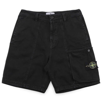 Stone Island Men's Cotton Cargo Pocket Shorts (Black) L1S15 L100014 S0184 V0129 152746809 [P]