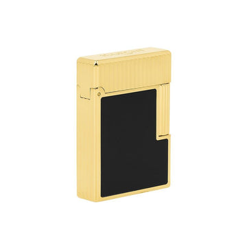 S.T. Dupont Lighter C14120 Line 1 Vertical Line Guilloche Black Gold Lighter 158719127 [P]