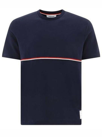 THOM BROWNE ミッドウェイトジャージ半袖Tシャツ MJS221A J0058 415 133044888 [P]