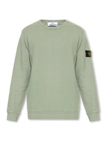 STONE ISLAND Brushed Cotton Fleece Crew Neck Sweatshirt Regular Fit 791562420 V0055 133075022 [P]