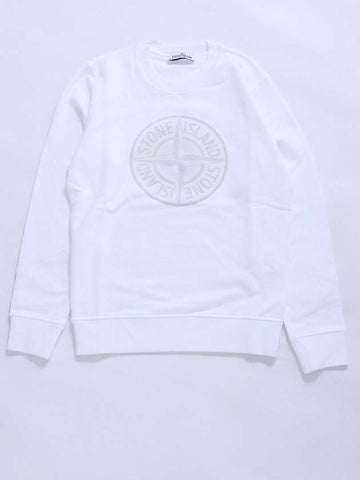 STONE ISLAND 66559 INDUSTRIAL Print gebrushtes Baumwollfleece Rundhals Sweatshirt Regular Fit 791566559 V0001 133075076 [P]