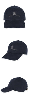 Brunello Cucinelli Men's Logo Cotton Cap 158718050 [P]