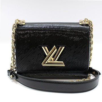 LOUIS VUITTON Schwarze lackierte Epi Gold-Twist PM Schulter-Crossbody 158725675 [P]