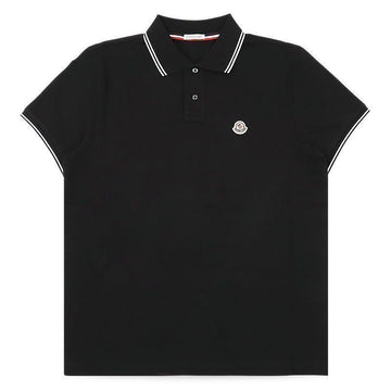 Moncler Cotton Logo Detail PK Short Sleeve for Men (Black) 8A00027 84556 999 154485891 [P]