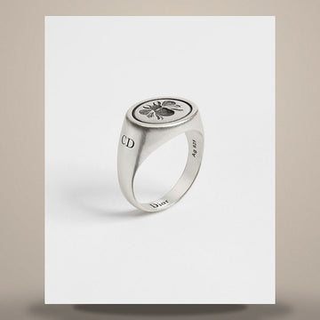 Dior Cameo Signet Ring in Antique Finish Silver 158727164 [P]