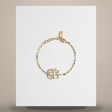 Dior Clover Bracelet with Gold Finish Metal & Crystal B3417WOMCY_D319 158727233 [P]