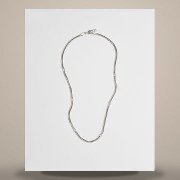 Dior CD Icon Slim Chain Link Necklace Silver 158727971 [P]