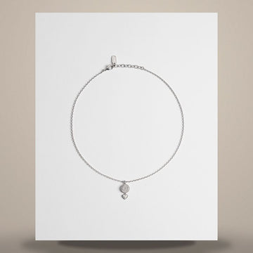 Dior CD Disco Necklace Silver Finish Metal & Crystal 158728152 [P]